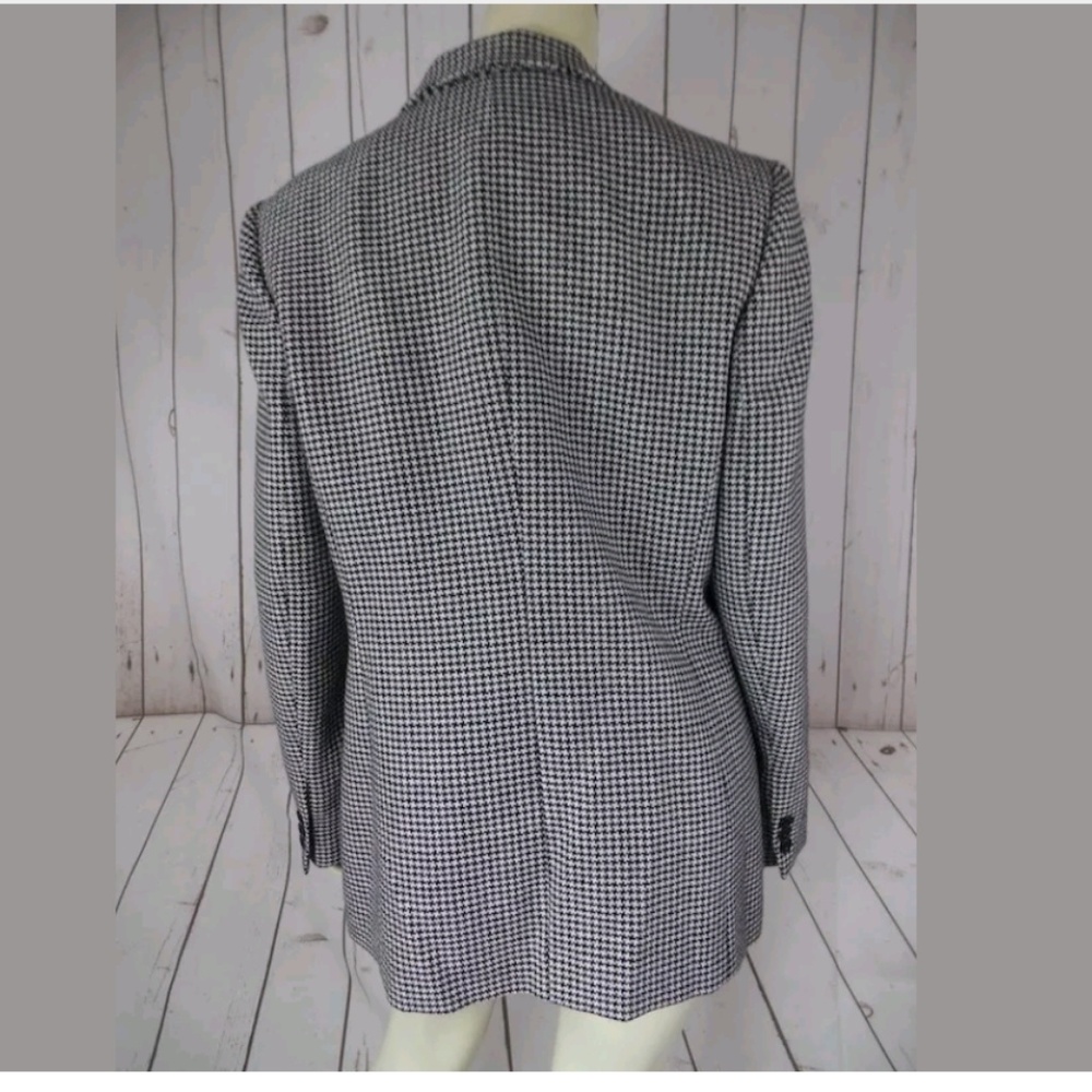 Talbots Blazer 8 Houndstooth Wool Lined From Italy - image 5
